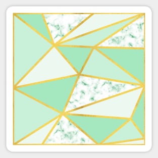 Modern Abstract Turquoise Art Sticker